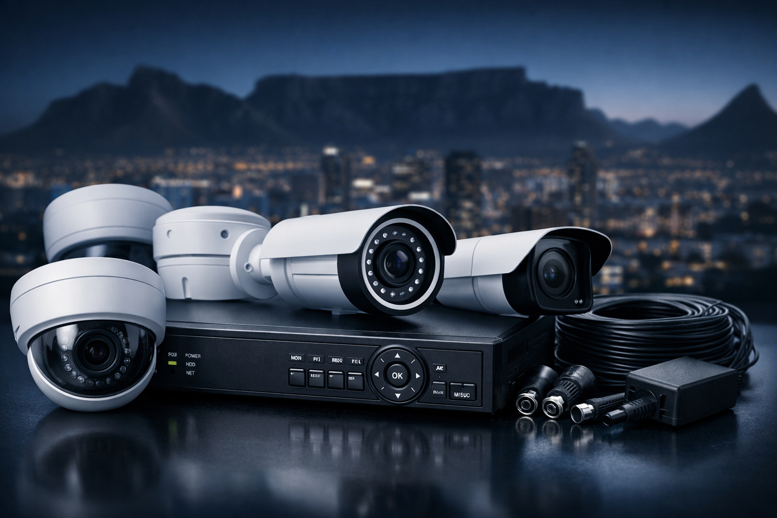 CCTV kits cameras DVR and security accessories in Cape Town for home and business use